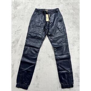 Kite Pants‎ Faux Leather Womens Size 32 Navy